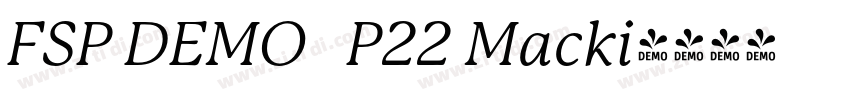 FSP DEMO   P22 Macki字体转换